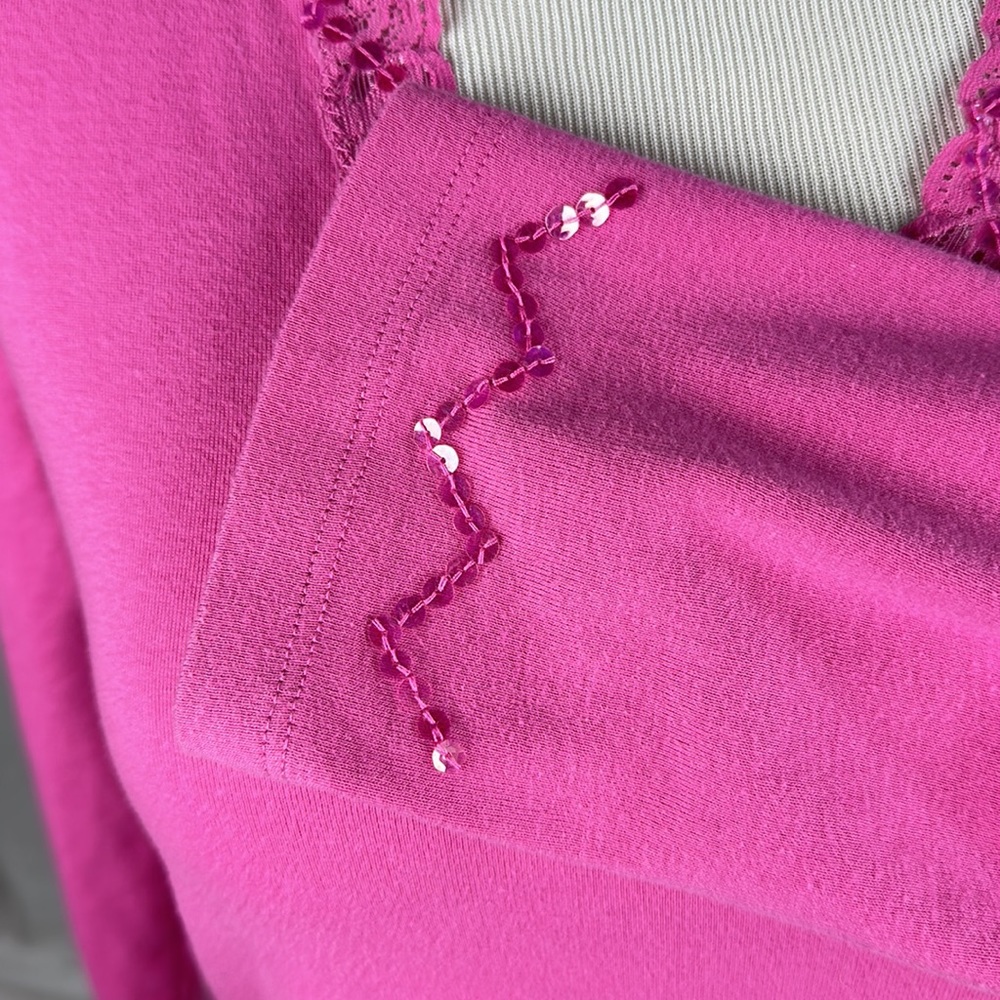 Sigrid Olsen V-Neck Lace & Sequin Trimmed Top - Picture 3 of 6